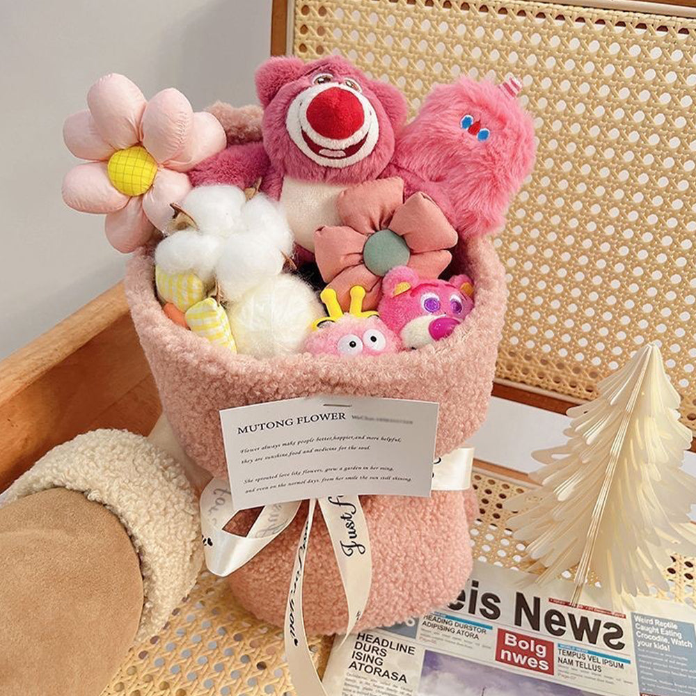 19.9$【Strawberry Bear doll】Christmas bouquet