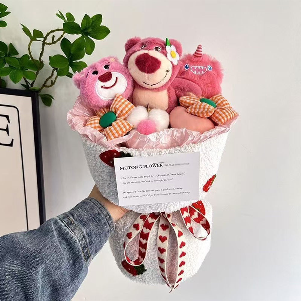 19.9$【Strawberry Bear doll】Christmas bouquet