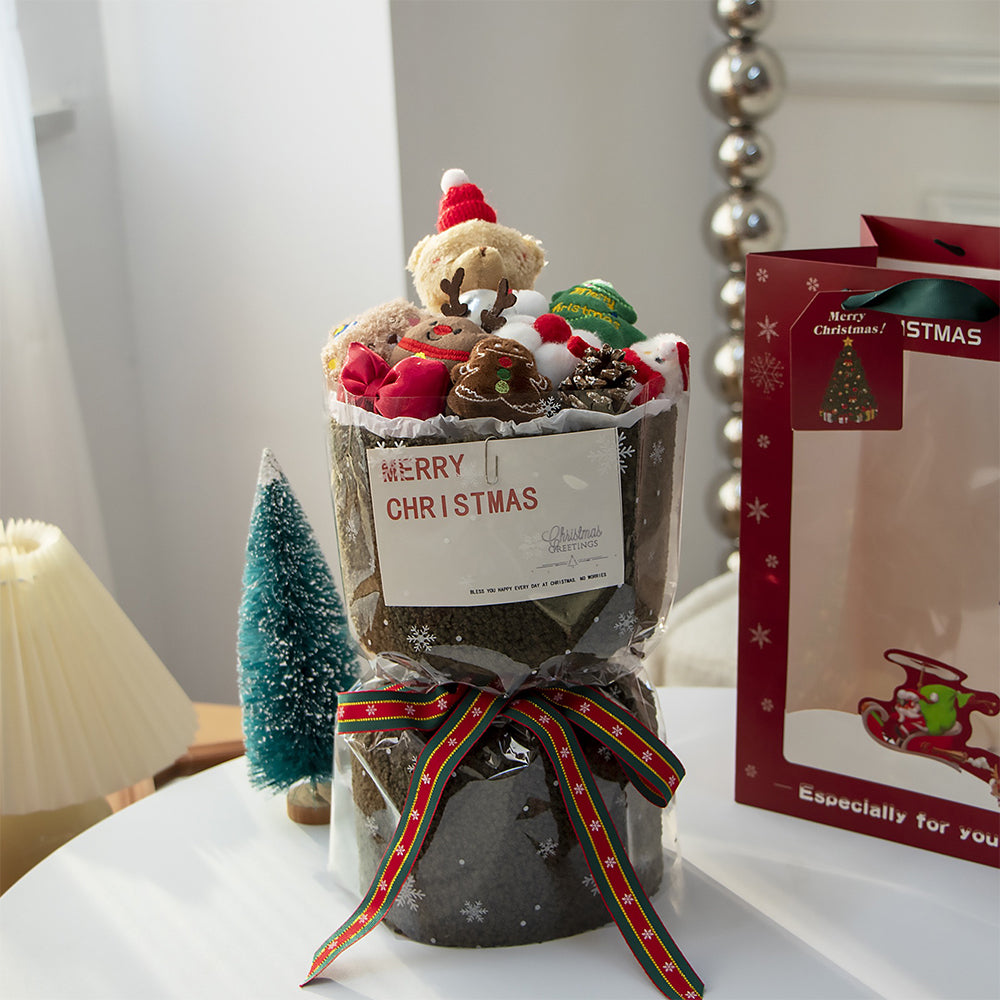19.9$【Santa Bear doll】Christmas bouquet
