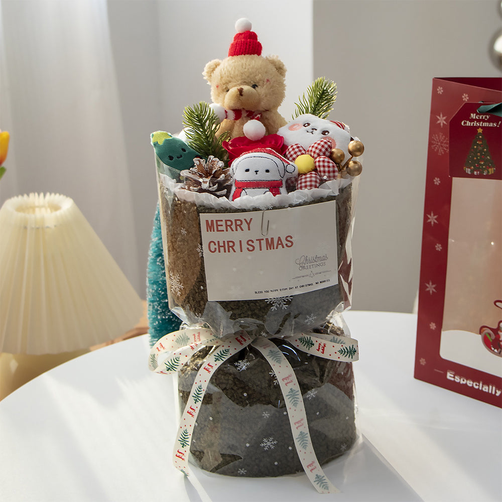 19.9$【Santa Bear doll】Christmas bouquet